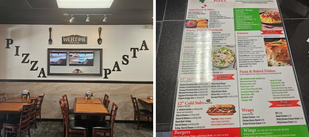 Palermo's Pizza Menu
